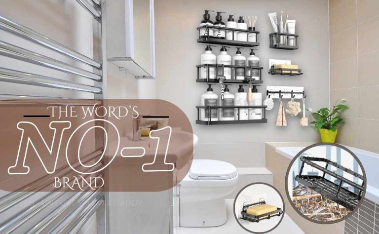 self-adhesive shower caddy