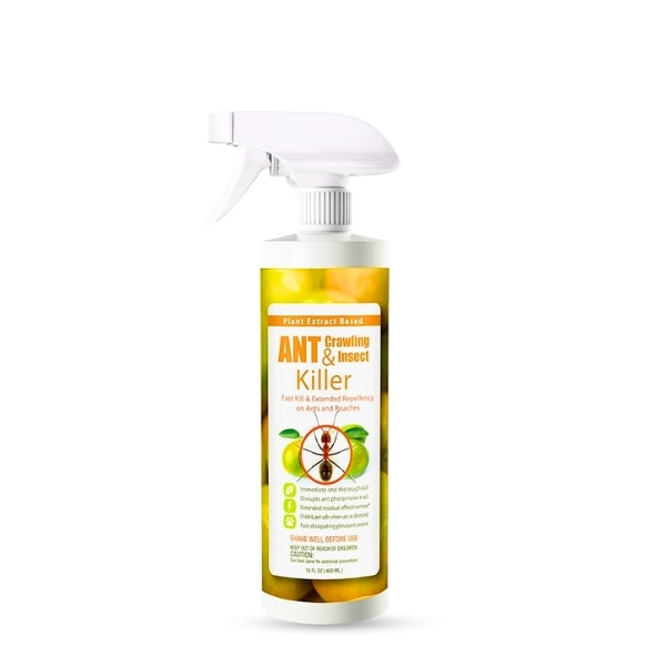 Send ants and bugs in the yard, the patio and house away with a natural and plant-based spray!