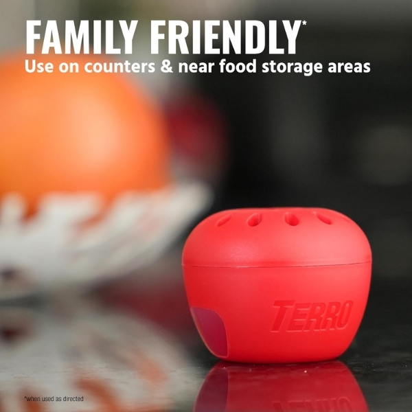 Kitchen, where fruit flies are an issue, close to the fruit bowls, trash cans, and countertops. Great ready-to-use fruit fly trap.